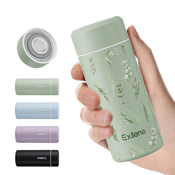 Mini Thermosflasche 250ml mit Edelstahl-Deckel, Trinkflasche Klein Doppelwandige Vakuum–Ultra-Kompak