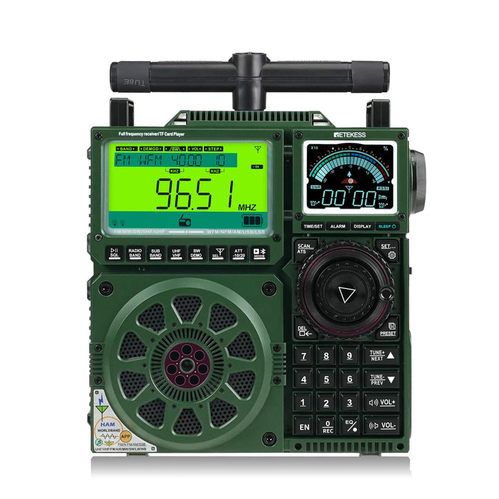 Retekess TR113 Kurzwellenradio,Vollband FM AM SW,AIR SSB,Tragbares Digitales Radio Vollband,App Remo