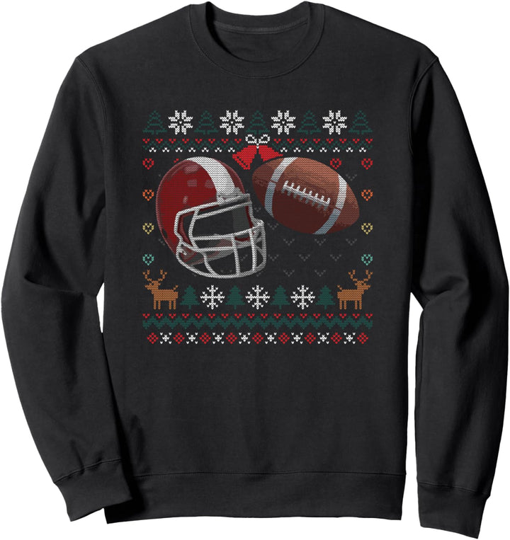 Football Ugly Christmas Sweater Ball Sports Player Sweatshirt