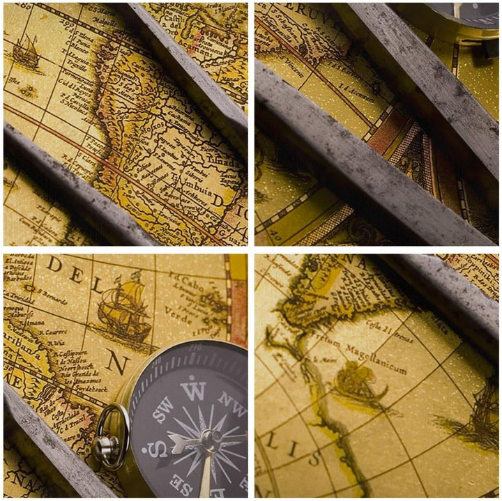 Bilder auf Leinwand Kompass Abenteuer Reisen Leinwandbild mit Rahmen 45x80cm Wandbilder Dekoration W