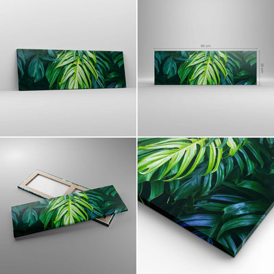 Panorama Bilder auf Leinwand Blume Natur Leinwandbild mit Rahmen 90x30cm Wandbilder Dekoration Wohnz