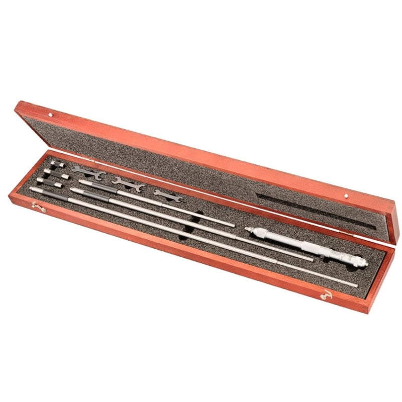 Starrett 124CZ Vollstab-Nonius-Innenmessschrauben-Set, Bereich 8-32", 0,001" Teilung, +/- 0,0001" Ge