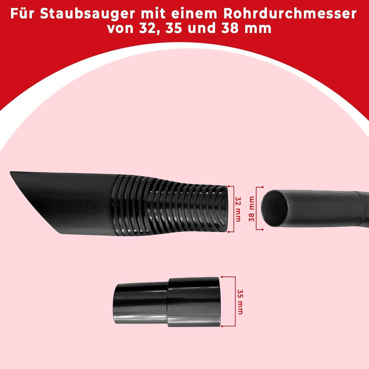 Tierhaar Staubsaugeraufsatz fürs Auto, V1.0 Set mit 2 austauschbaren Gummi Bürstenköpfen, verstopfun