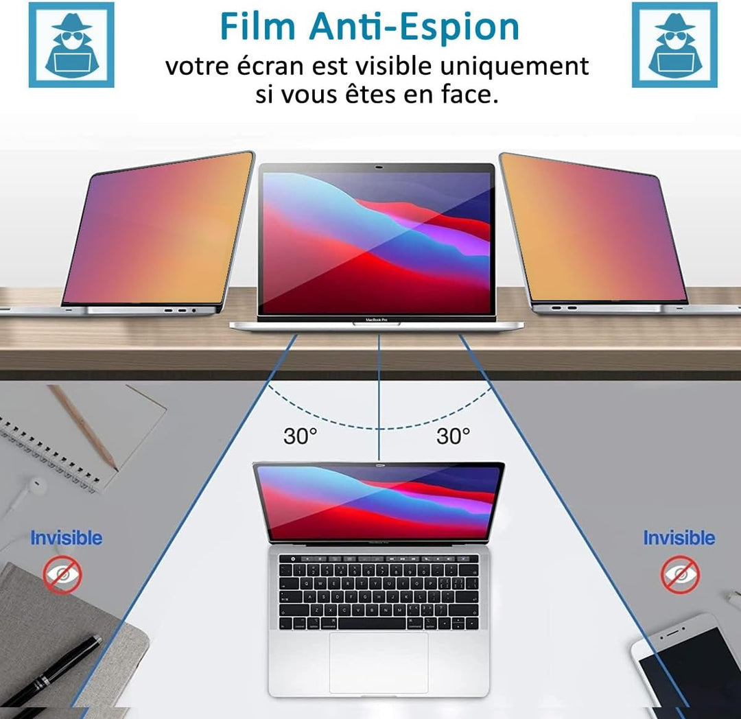 KARYLAX - Anti-Spy-Displayschutzfolie, goldfarben, mit Blickschutzfilter, goldfarben, kompatibel mit