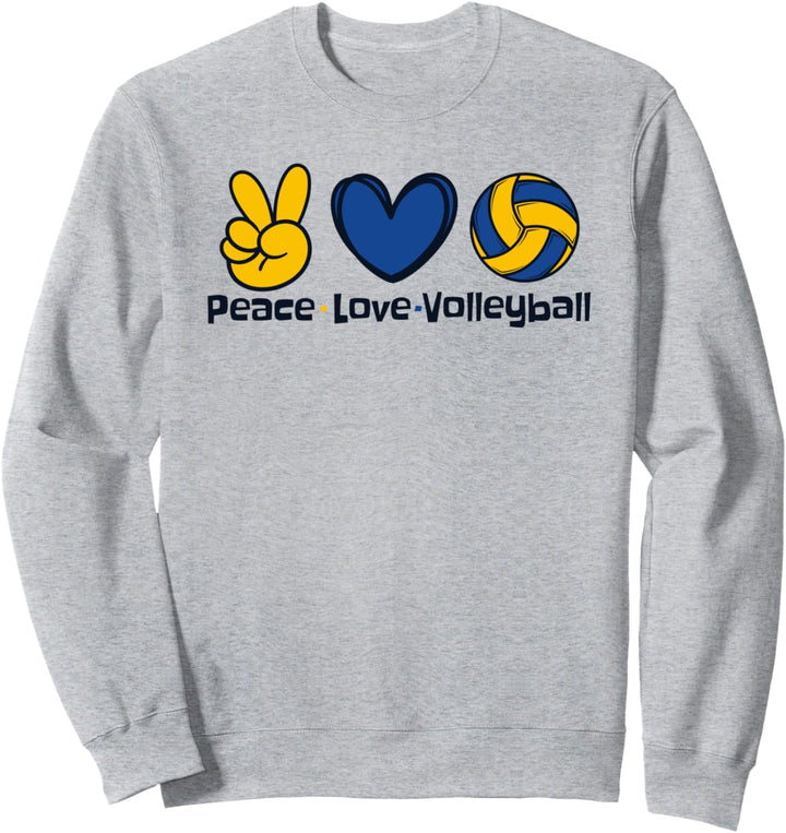 Peace Love Volleyball Volleyballfreak Volleyball Sweatshirt