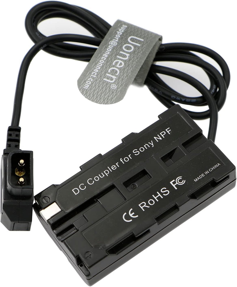 Uonecn D-Tap zu NP F550 Dummy Batterie Spulenkabel Stromkabel Adapter Kompatibel für Sony NP F550|F5