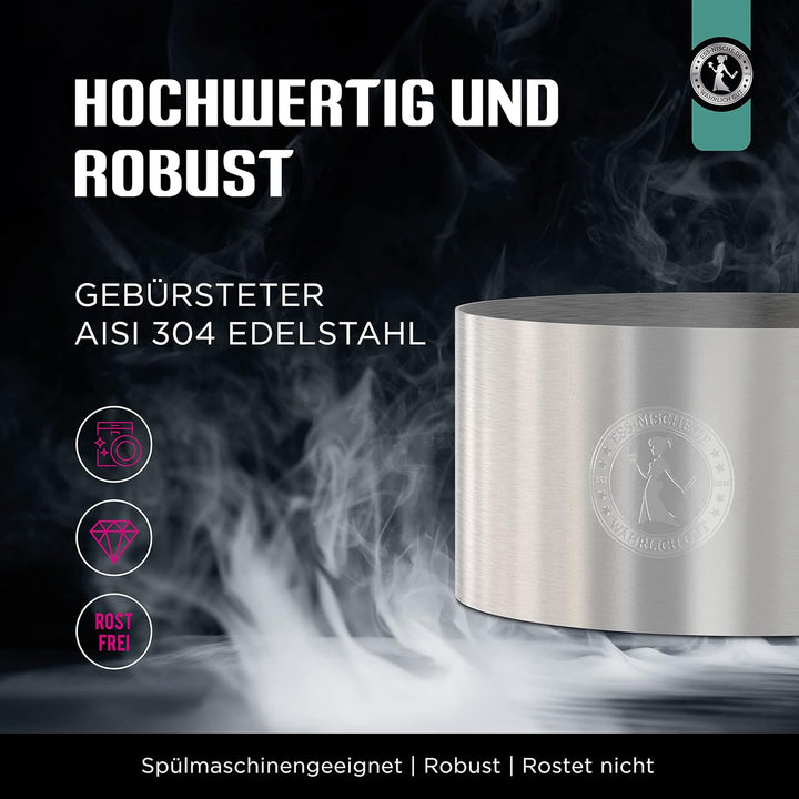 Ess-Nische® Dessertringe 8cm + 10cm Burgerringe - Ideales Grill-Zubehör als Burger Presse beim BBQ o