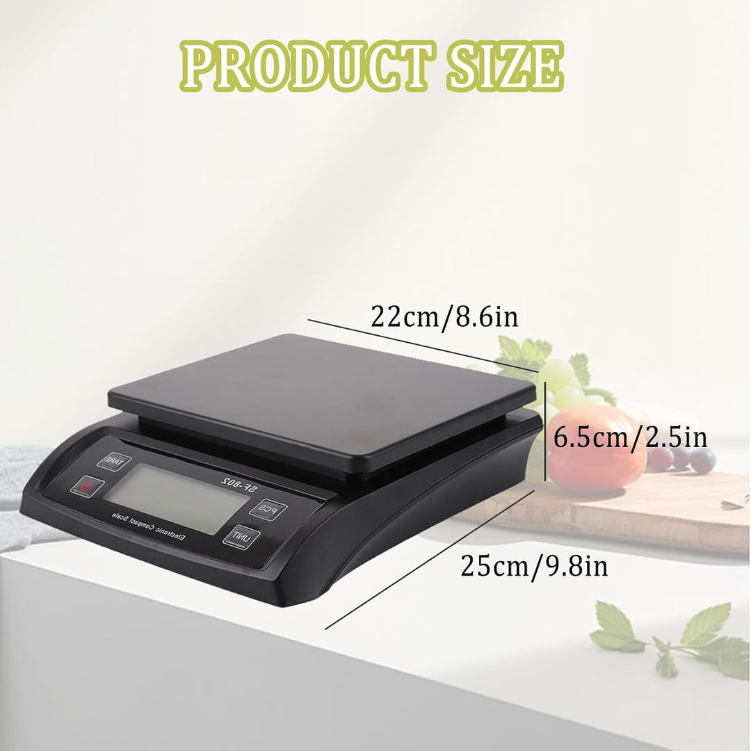 Waage küchenwaage gross Edelstahl Digitalwaage 30 kg Food Scale mit LCD Display Obstwaage Digitale K