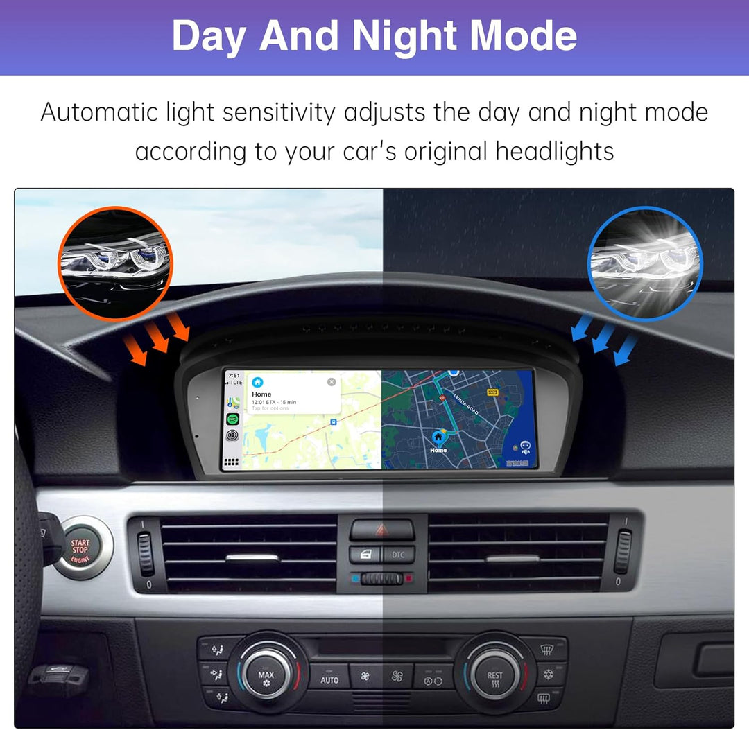 Road Top 8.9 Zoll Autoradio Touchscreen Wireless Carplay Android Auto für BMW 3 5 Serie E90/E91/E92/
