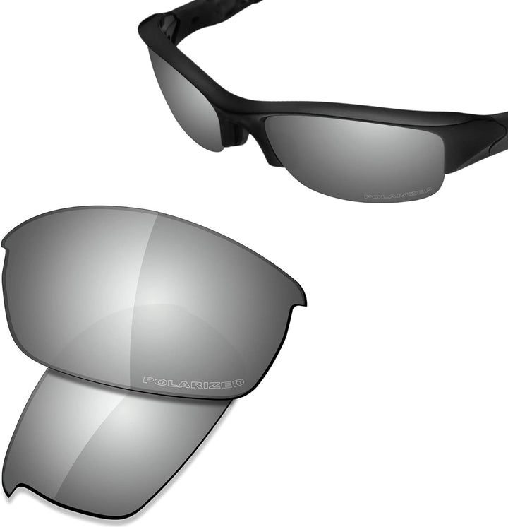 Saucer Premium-Ersatzgläser und Gummi-Kits für Oakley Flak Jacket Sonnenbrillen High Defense - Chrom