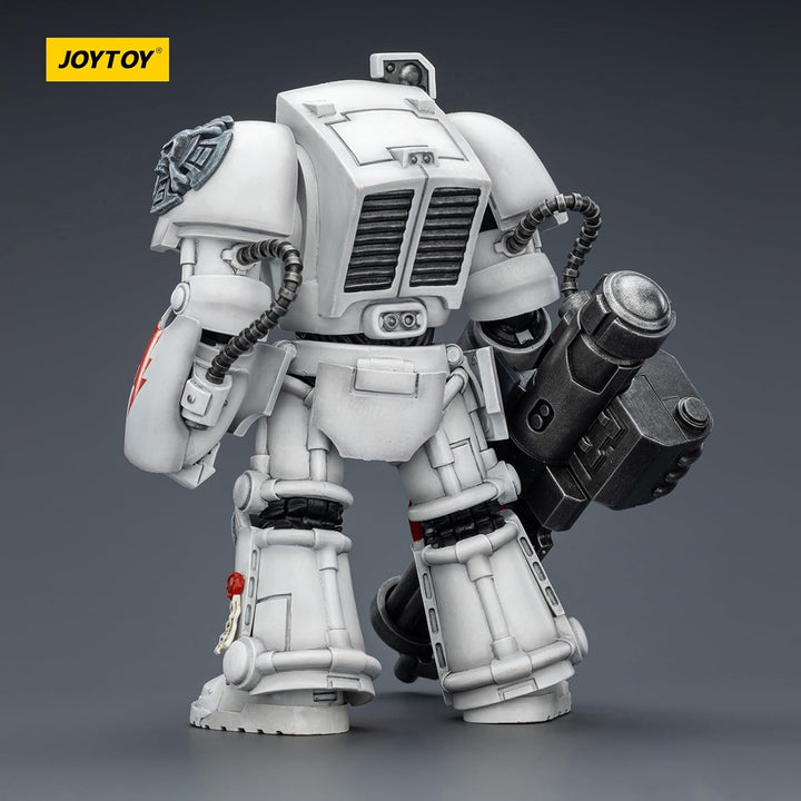 JOYTOY Warhammer 40K White Scars Terminator 3 with Power Fist and Assault Cannon 1/18 Action Figur，S
