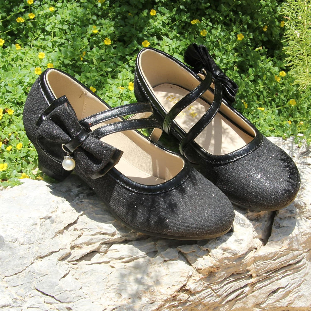 EIGHT KM EKM7018 Mädchen High Heel Kleid Schuhe Mary Jane Prinzessin Hochzeit Pumps Schuhe Glänzend