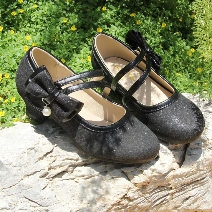 EIGHT KM EKM7018 Mädchen High Heel Kleid Schuhe Mary Jane Prinzessin Hochzeit Pumps Schuhe Glänzend