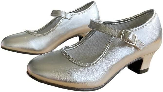 La Senorita Spanische Flamenco Schuhe 24 EU Silber, 24 EU Silber