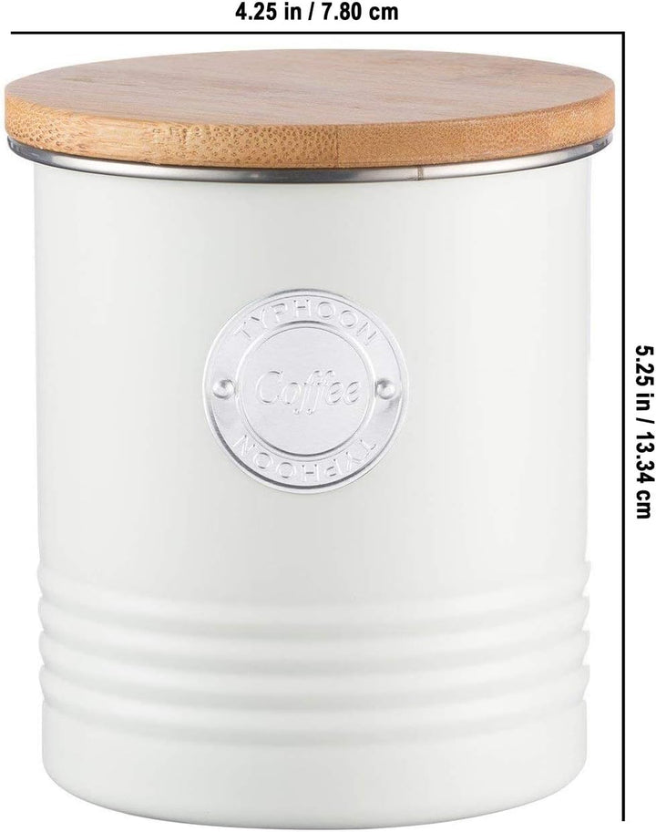 TYPHOON OTTO Kollektion Zuckerdose luftdicht, Pastellcreme Dose für Kaffee, 1 Liter, Vorratsbehälter