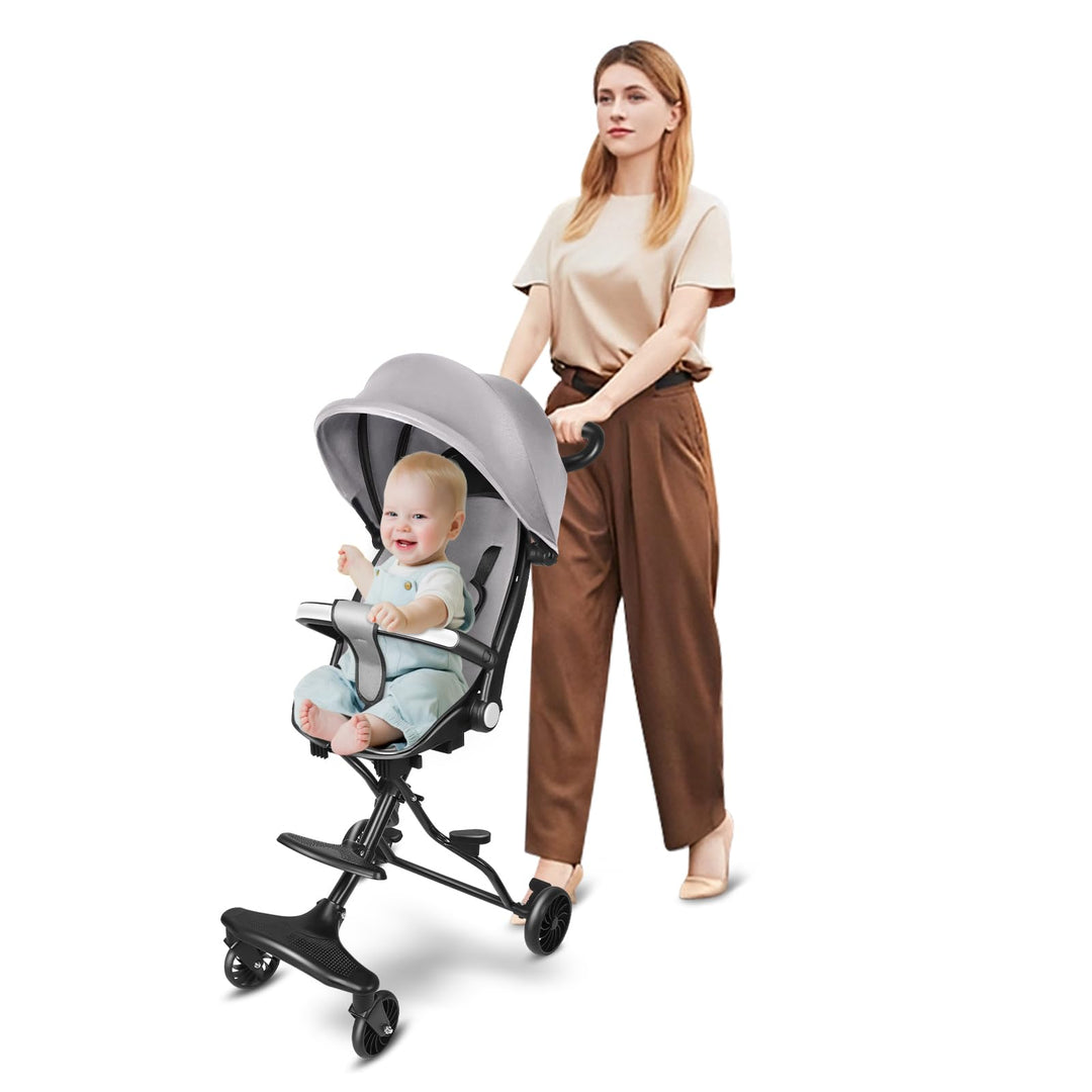 Kinderwagen, 0 – 4 Jahre, 0 – 25 kg, Kinderwagen, leicht und kompakt, verlängerte Position, automati
