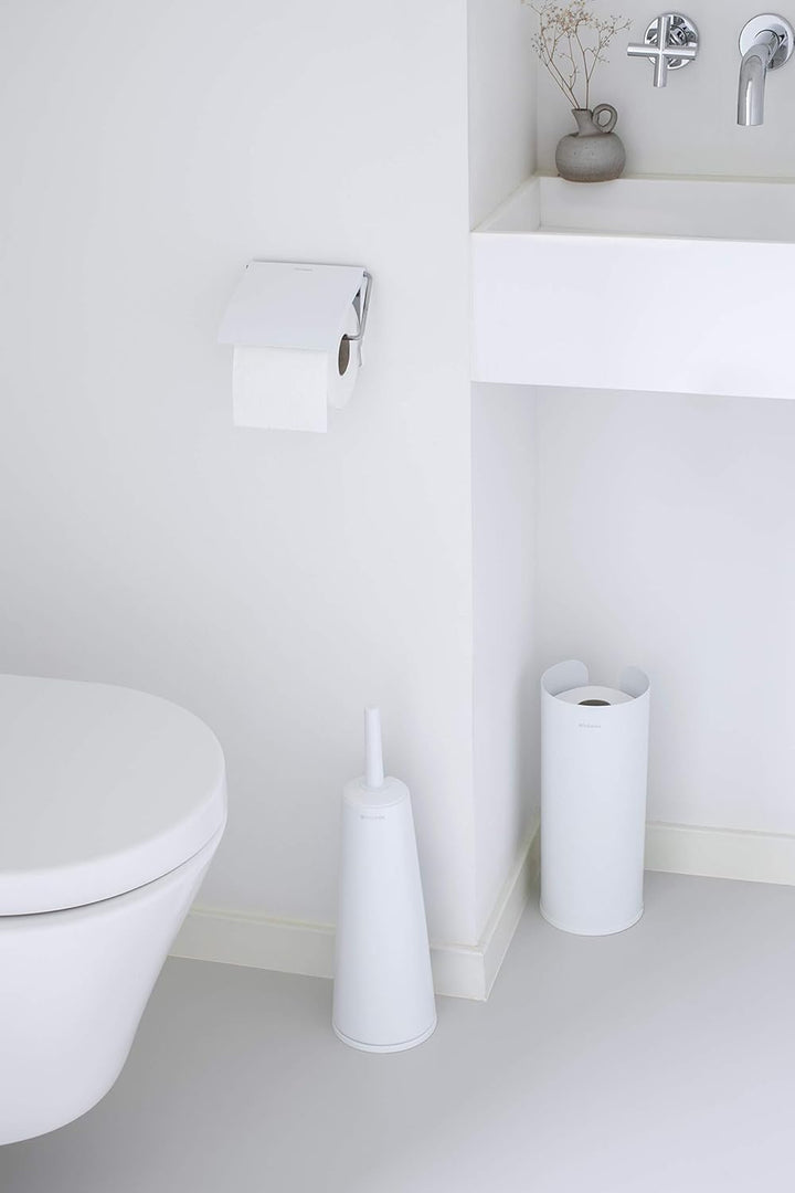 Brabantia Toilettenbürstengarnitur Classic - White White Toilettenbürste und Halter, White Toiletten