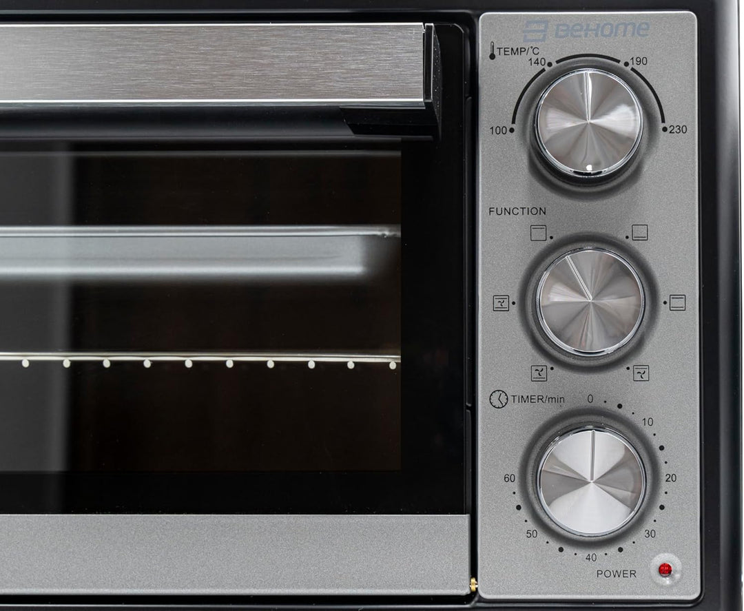 BEHOME Elektrischer Ofen mit Umluft, klein, 20 l, Temperatur bis zu 230 °, Timer 60 min, elektrische