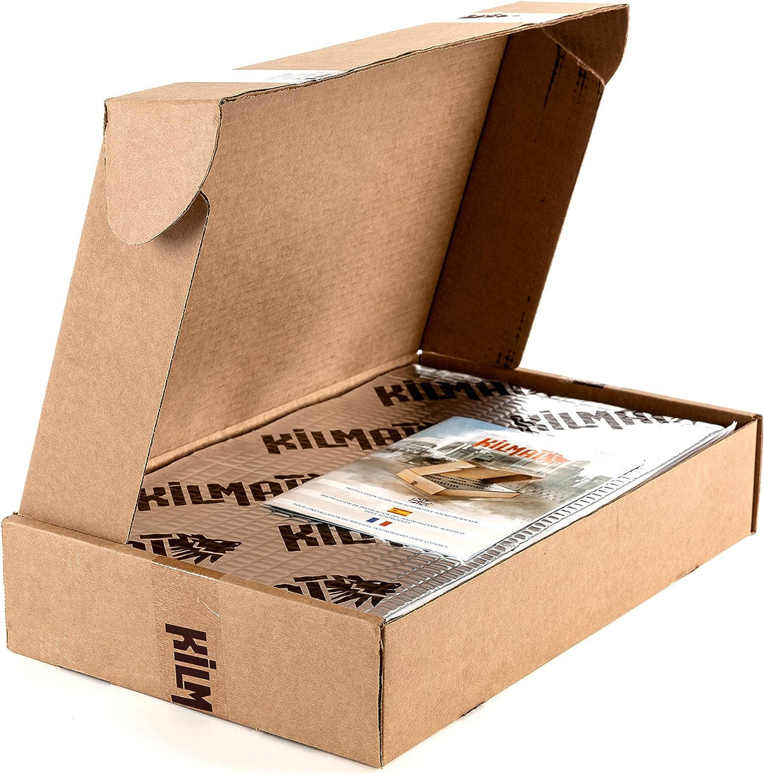 KILMAT 2 mm 3.4 qm Selbstklebende Alubutyl Anti Dröhn Dämmmatte, Auto Dämmung (Lärmschutz, Schalldäm