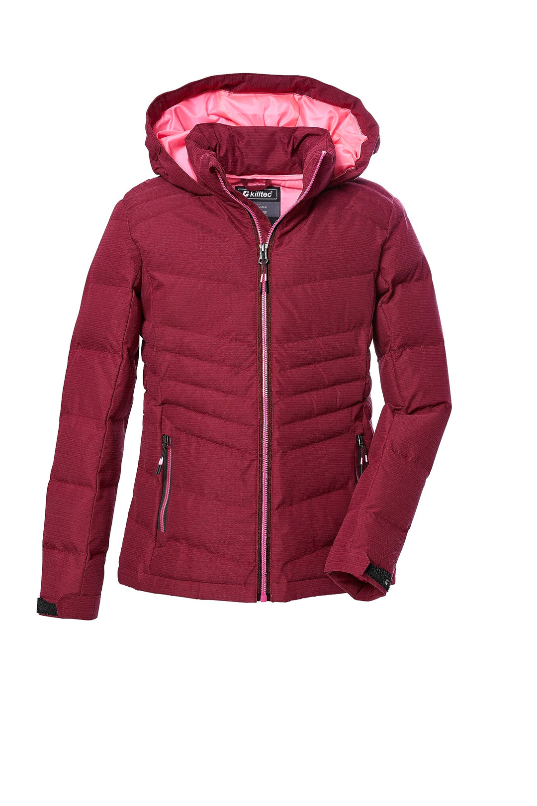 Killtec Kind Kow 166 Grls Qltd Jckt Steppjacke mit Kapuze 128 Rosa, 128 Rosa
