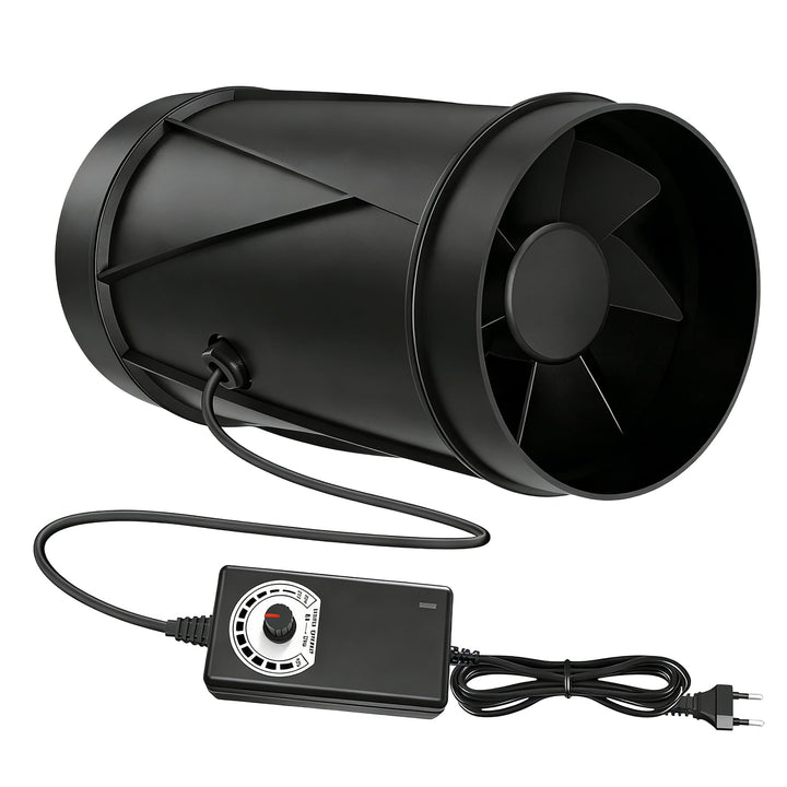 150mm Rohrventilator, 587 m³/h Rohrlüfter Regelbar Rauchabzug Ventilator für Luftzirkulation in Wint