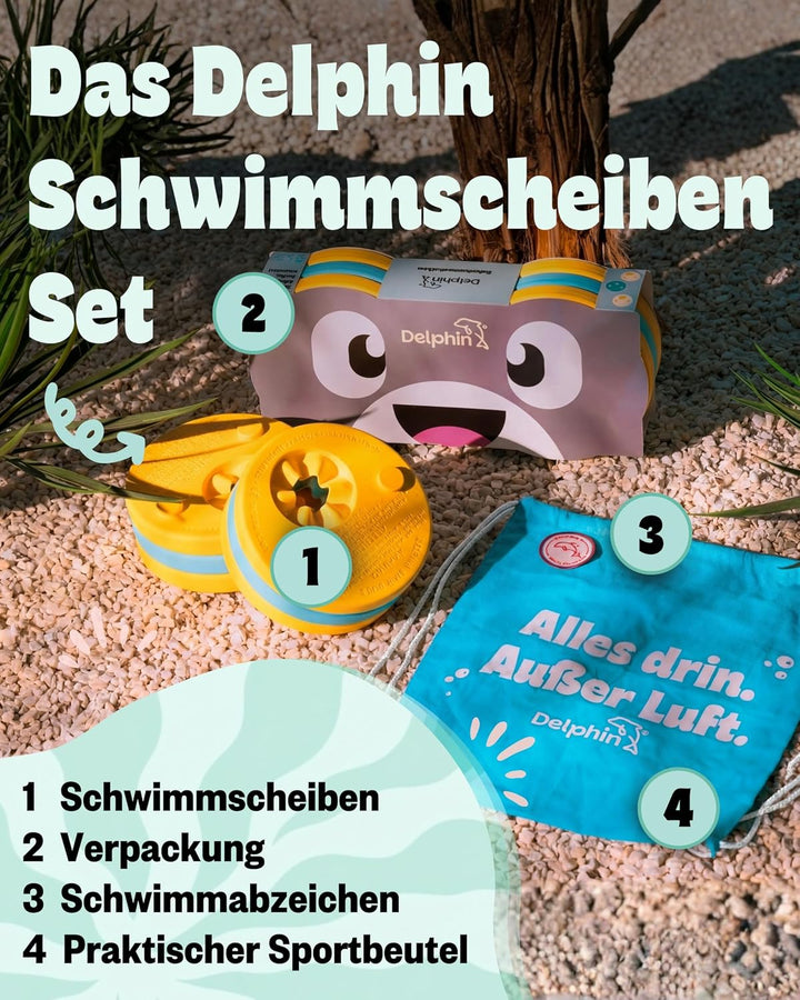 I TÜV geprüfte Schwimmlernhilfe für Kinder 1–8 Jahre I Sicherer Auftrieb ohne Luftverlust I Sofort e