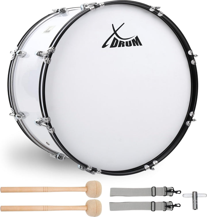 XDrum MBD-226 Marsch Bass Trommel, Fussball Pauke 26" x 12" (10,5 kg, 4 Ösen, Spannschrauben, inkl.