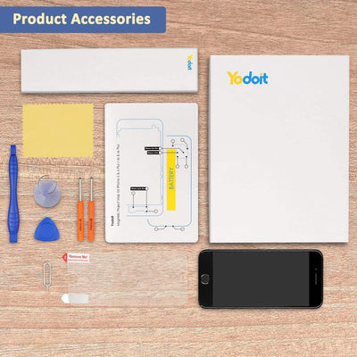 Yodoit Komplett Display für iPhone 6 LCD Bildschirm vormontiert 4.7" Schwarz mit homebutton, Montage