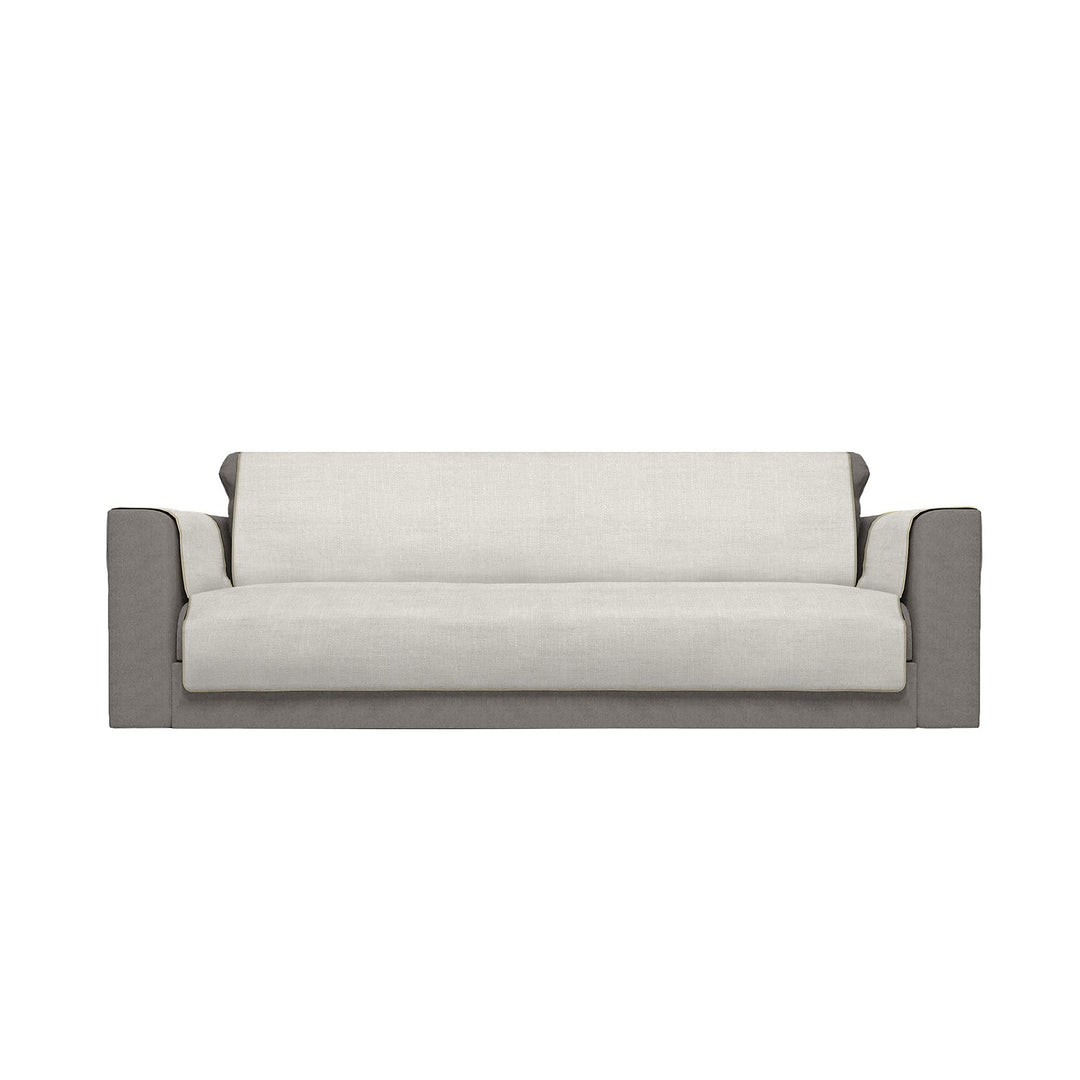 Italian Bed Linen CD-COMFORT-PANNA-4P Komfort-Antigleiten-Sofa-Decke,4 Plätze, Creme 4 Plätze Creme,