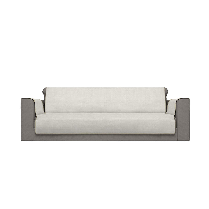 Italian Bed Linen CD-COMFORT-PANNA-4P Komfort-Antigleiten-Sofa-Decke,4 Plätze, Creme 4 Plätze Creme,
