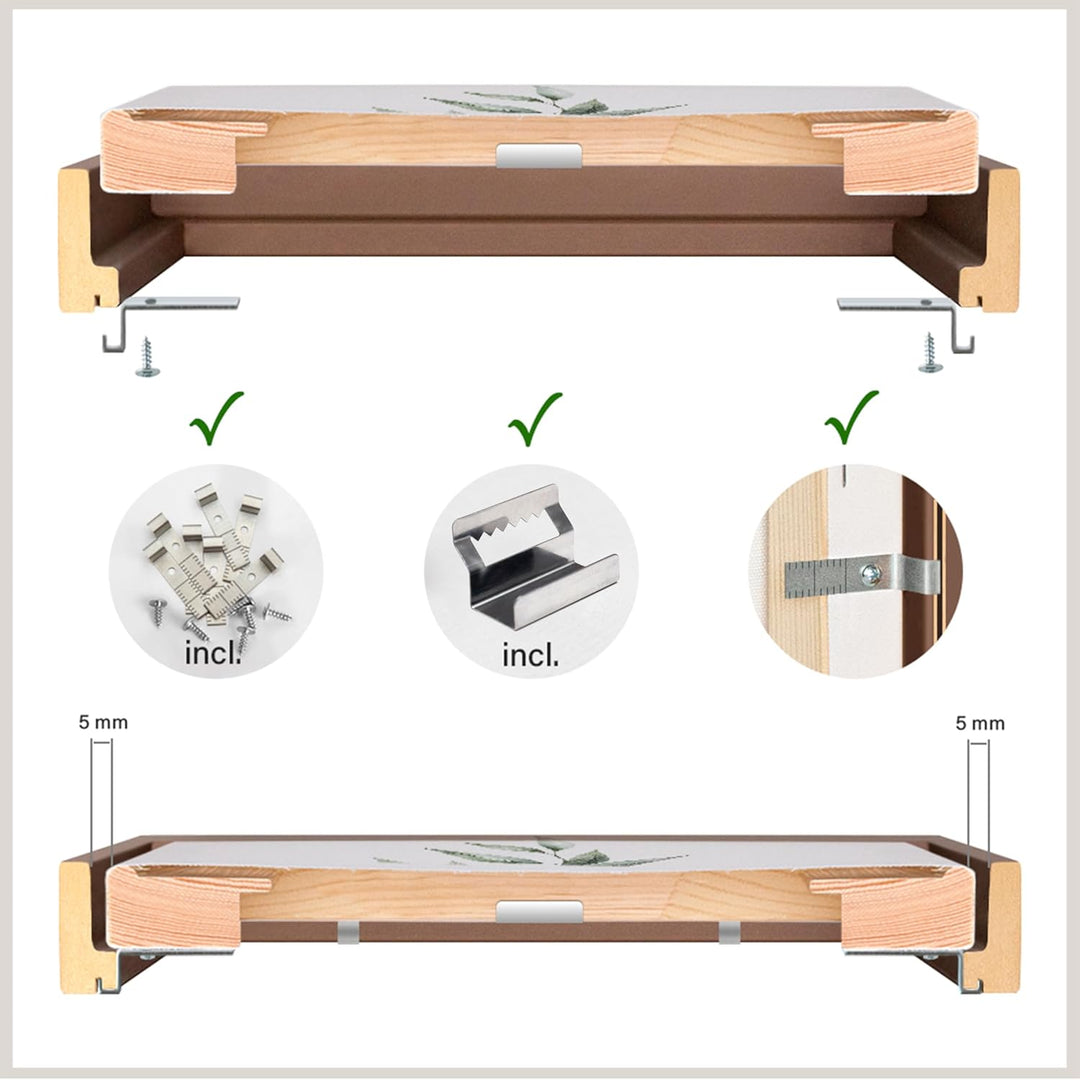 Bildershop-24 Schattenfugenrahmen Lemgo für Keilrahmenbilder und Leinwände 60x80cm Schwarz Matt