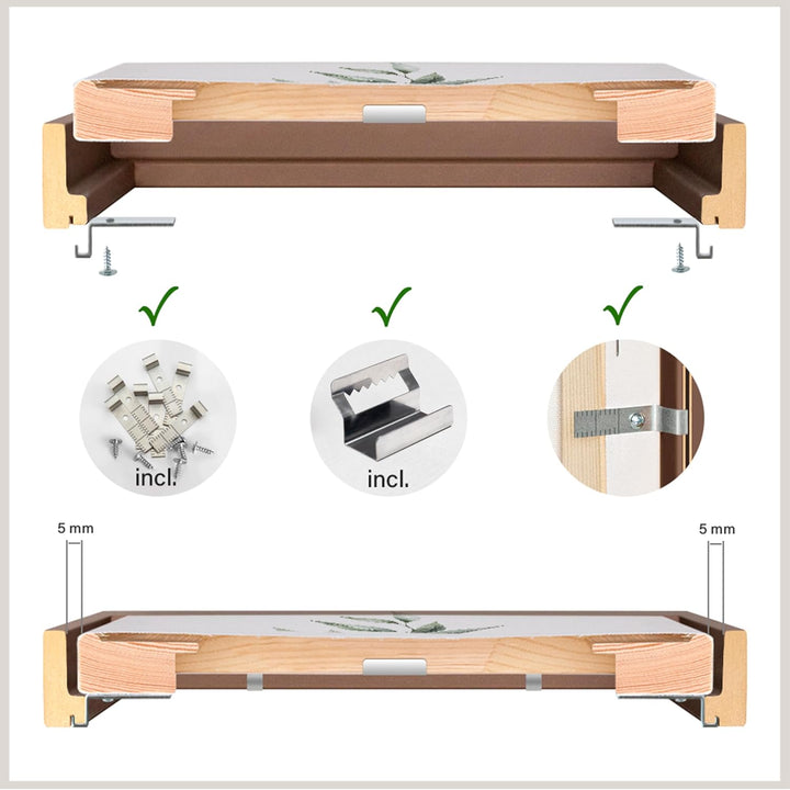 Bildershop-24 Schattenfugenrahmen Lemgo für Keilrahmenbilder und Leinwände 18x24cm Weiss Matt 18x24c