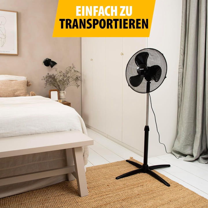 Tristar VE-5756 Standventilator – 45 W – 40 cm Ø – 115 cm Höhenverstellbarer – 3 Geschwindigkeitsstu