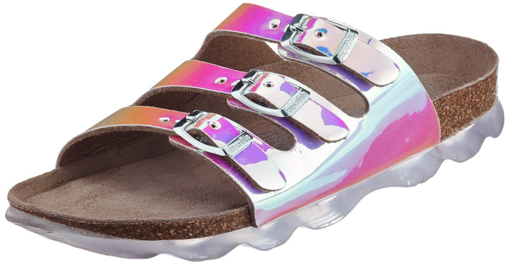 Superfit Mädchen Fussbettpantoffel Hausschuh 25 EU Irisierend 1010, 25 EU Irisierend 1010