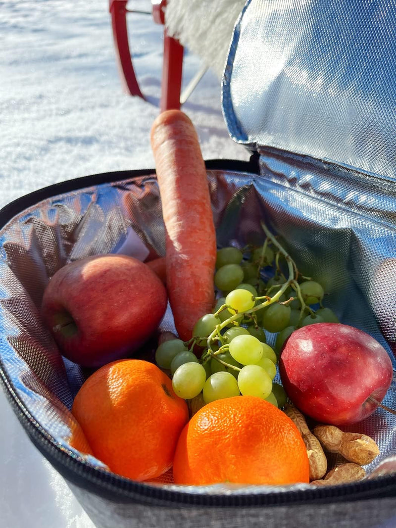 reisenthel coolerbag M pocket twist silver Kühltasche mit Obermaterial aus recycelten PET-Flaschen I