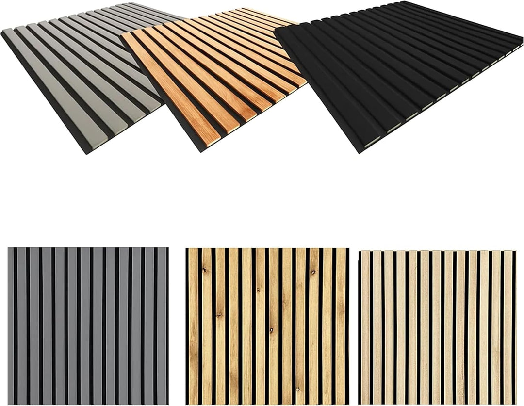 Dekorative Wandpaneele mit Filz und MDF Leisten – 60x60 cm - Nachhallreduzierend & Flexibel – 3 mm F