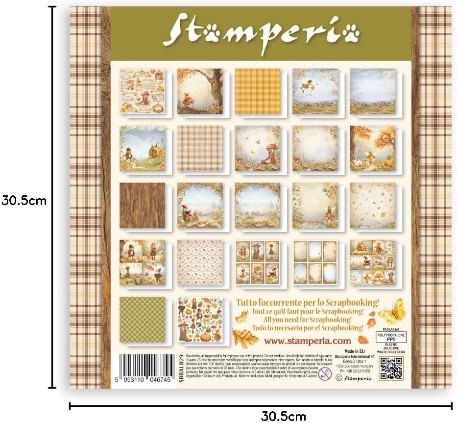 Stamperia - Scrapbook Paper Pad for Scrapbooking, Albums, Card Making, Bullet Journalling and More,