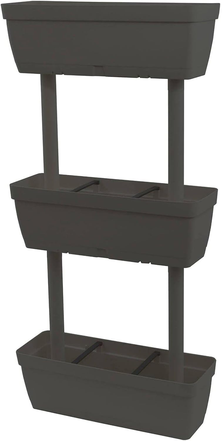 Dmora Set von 3 Vasen für den Hausgemüsegarten, Set von 3 Blumen Tür Vasen für Innen oder Aussen , 1