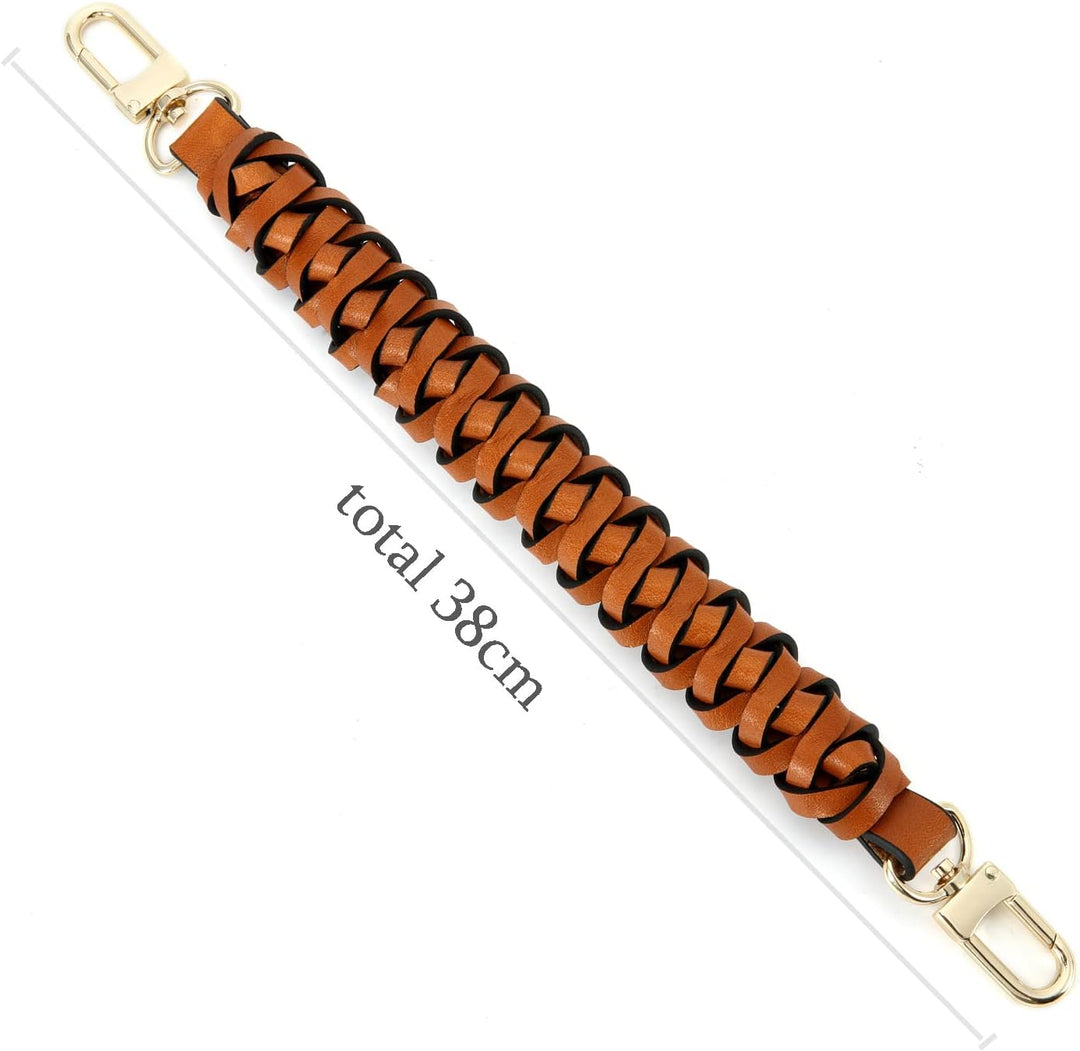 Senral Geflochtener Echtleder-Griff 38cm,Taschenhenkel für Beaubourg Hobo Top Handle Neonoe Strap Ne