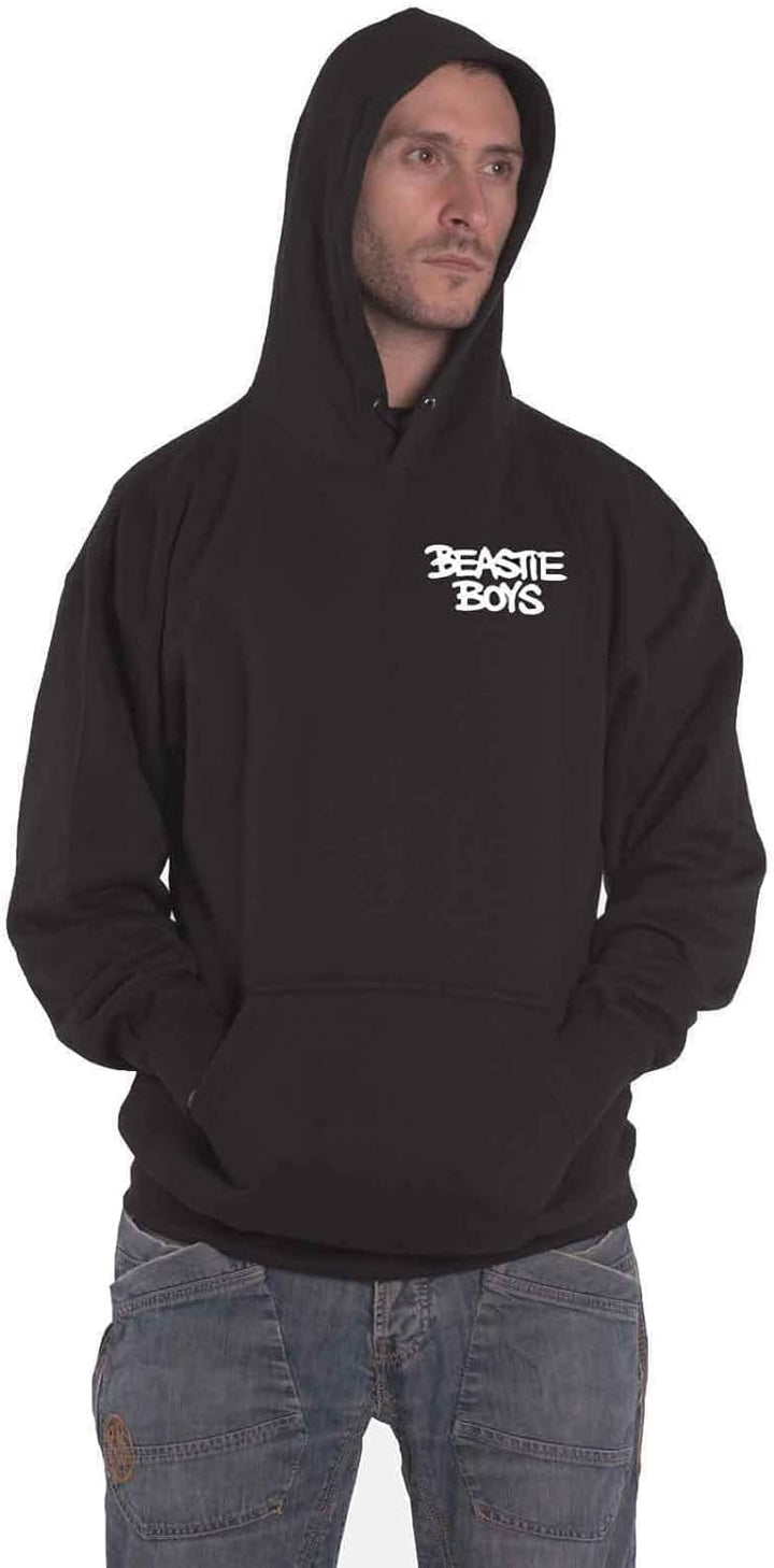 Beastie Boys Men's Check Your Head (Back Print) Hooded Sweatshirt Black S Schwarz, S Schwarz