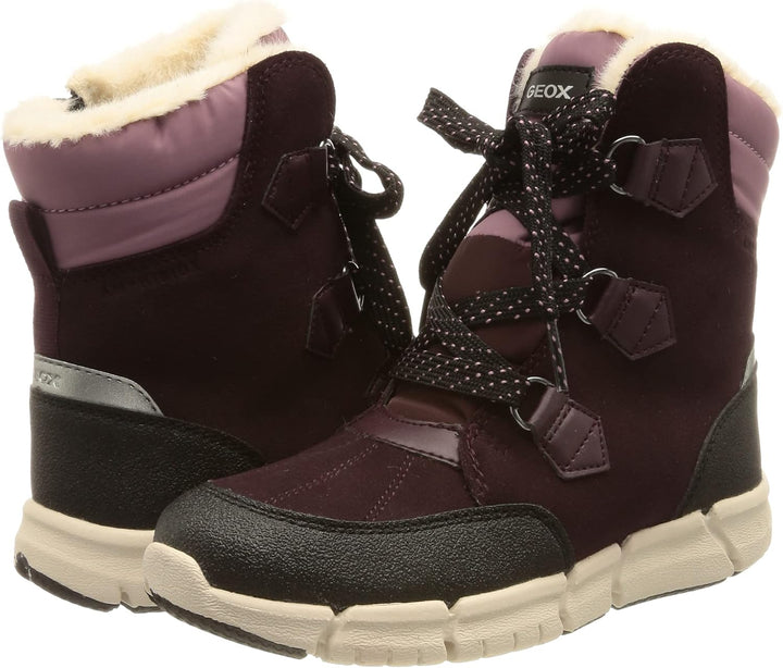 Geox Mädchen J Flexyper Girl B Ab Stiefeletten 31 EU Dk Burgundy, 31 EU Dk Burgundy