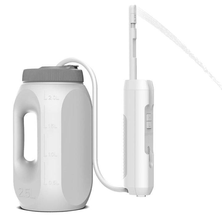 Reise Bidet Elektrisch 2.5 Liter Portable Bidet Tragbares Mobiles Handbrause mit 180° Teleskopkopf