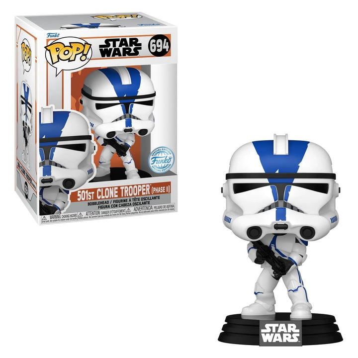 Funko 76682 Pop! Star Wars: The Mandalorian - 501st Clone Trooper Phase II (Special Edition) #694