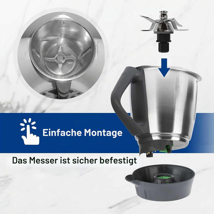 Ersatzklinge für Vorwerk Thermomix TM31,TM31 Messer Kompatibel mit Vorwerk Thermomix TM31,mit Dichtu