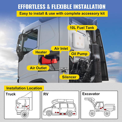 FlowerW 2 KW Diesel Heizung, 12 V Diesel Lufterhitzer, Diesel Standheizung, Air Standheizung, Air Di