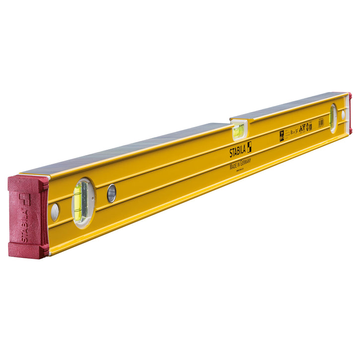 STABILA Wasserwaage Type 96-2, 81 cm, extrasteifes Alu-Profil, 1 Horizontal-Libelle, 2 Vertikal-Libe