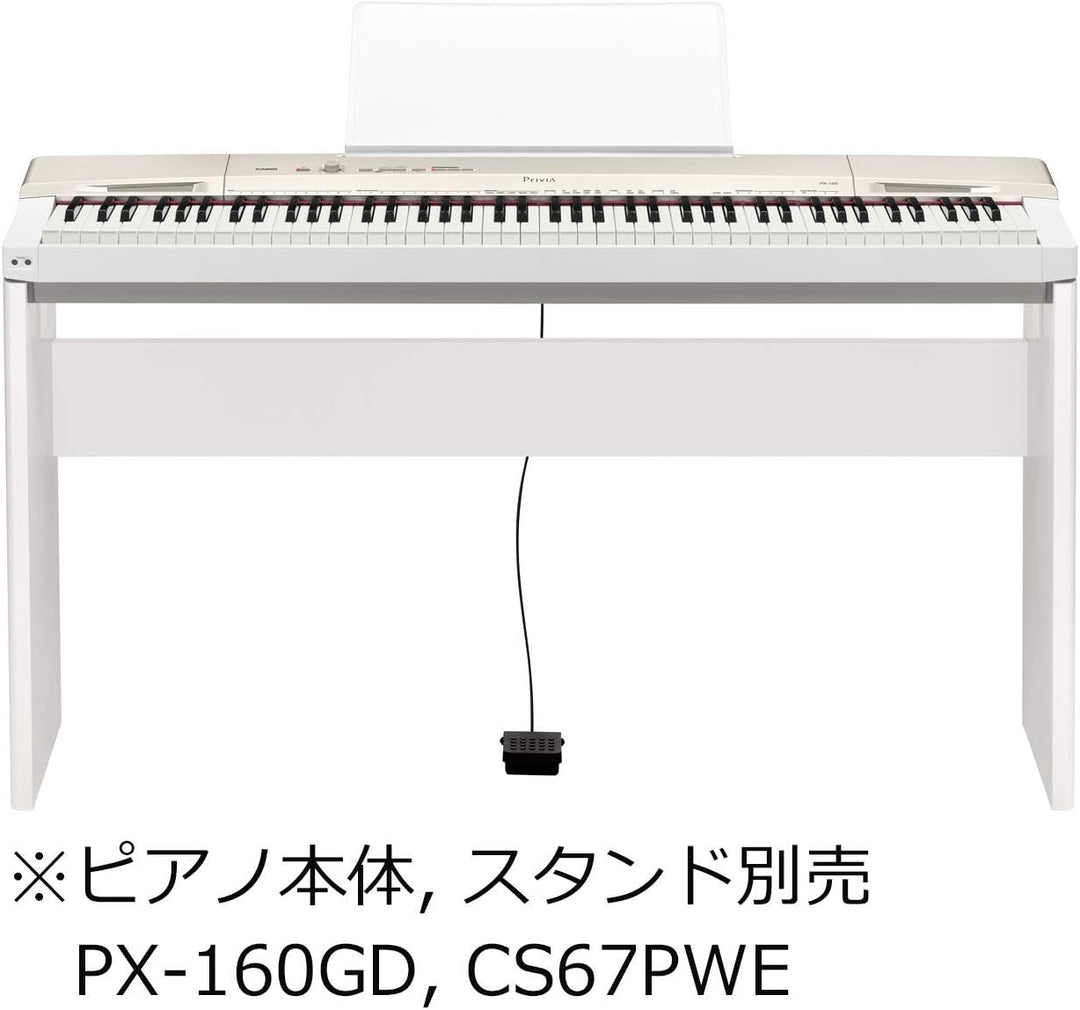 Casio CT-S1WE CASIOTONE Piano-Keyboard mit 61 anschlagdynamischen Tasten, weiss & SP-3 Sustain Pedal