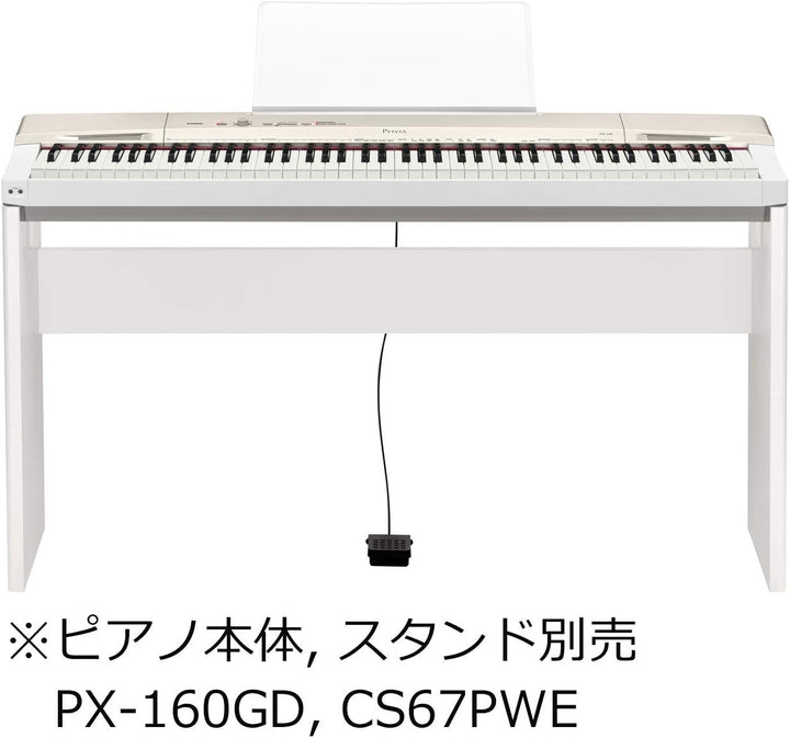 Casio CT-S1WE CASIOTONE Piano-Keyboard mit 61 anschlagdynamischen Tasten, weiss & SP-3 Sustain Pedal