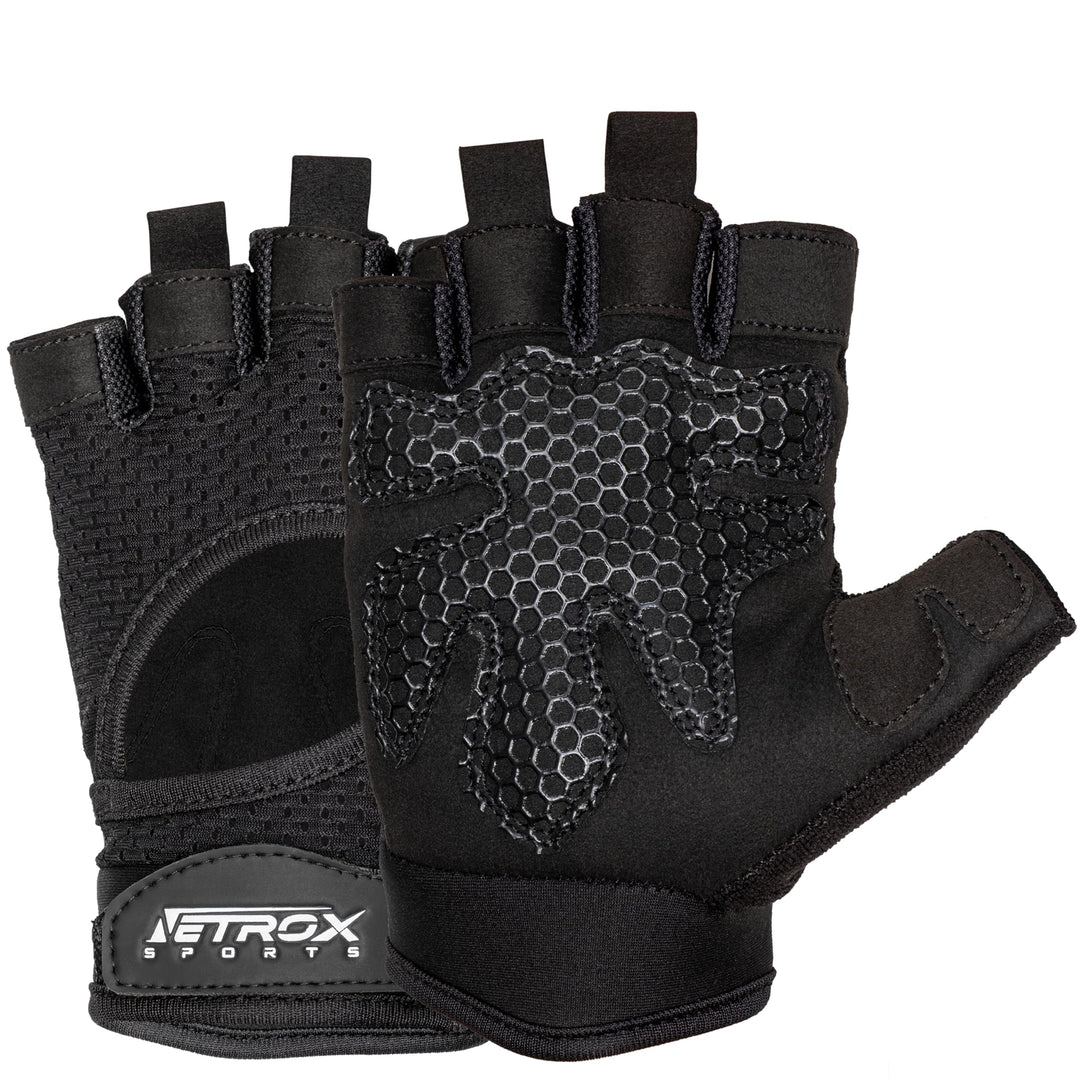 NetroxSports - atmungsaktive Sporthandschuhe mit extra Grip - Krafttraining, Fahrrad Fahren Fitness