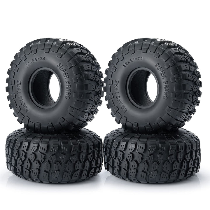 AXspeed 4 Stück RC-Reifen, 2,2 Zoll 150mm Gummireifen-Set, Radreifen für 1/10 Axial Wraith 90048 RR1